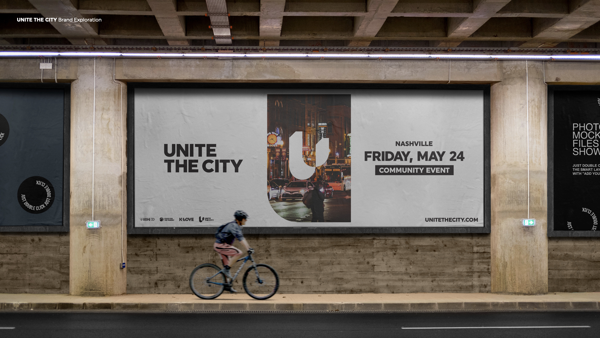 A billboard mockup for Unite The City.