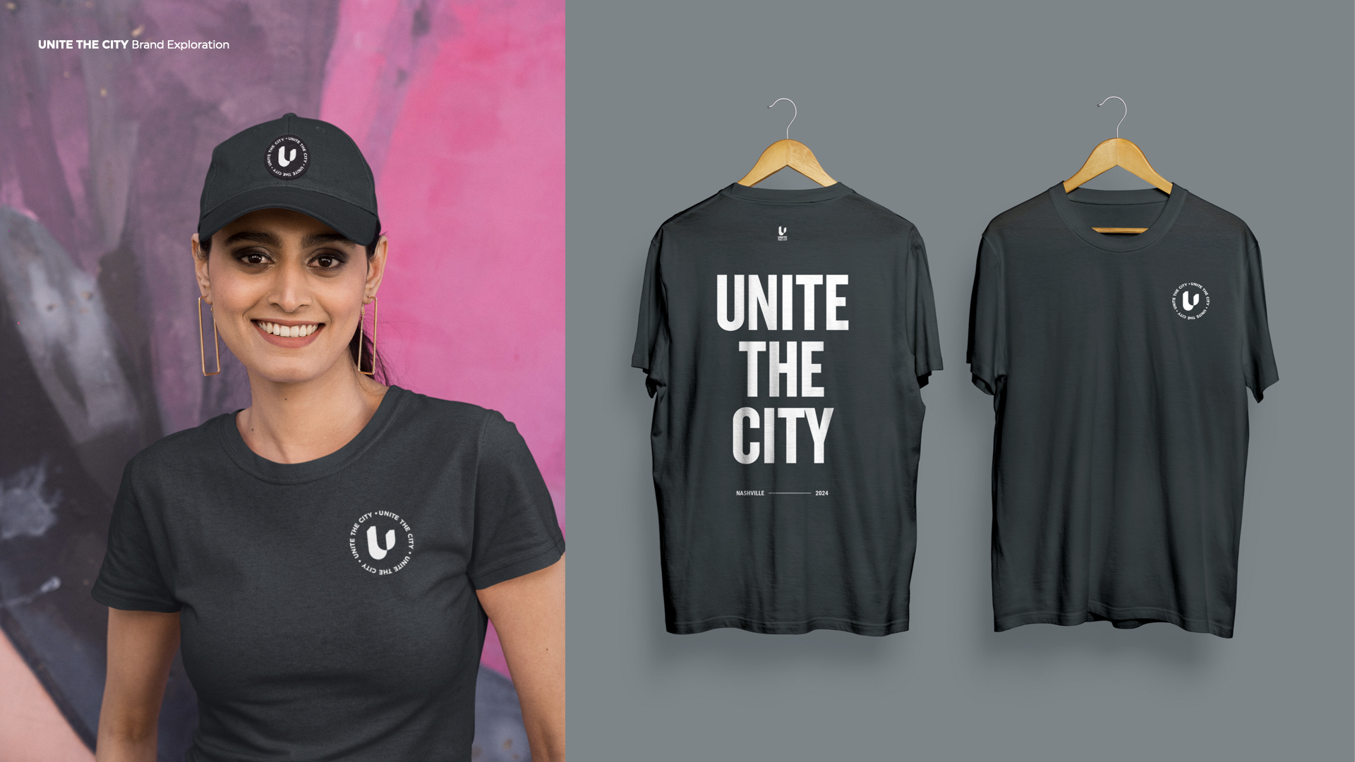 Merch mockups for Unite The City.