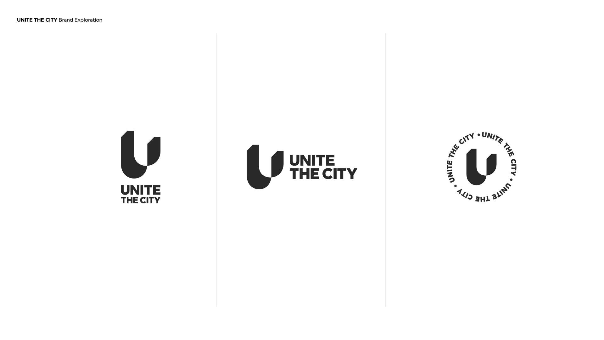 Variations of the final Unite The City logo